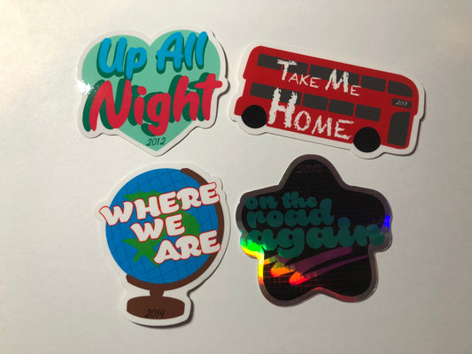 One Direction Tour Stickers